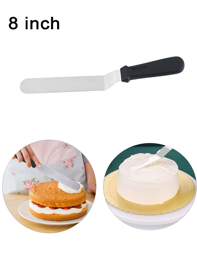 Stainless Steel Cake Icing Spatula Cake Decorating Frosting Offset Spatula, 8 Inch - Image 1