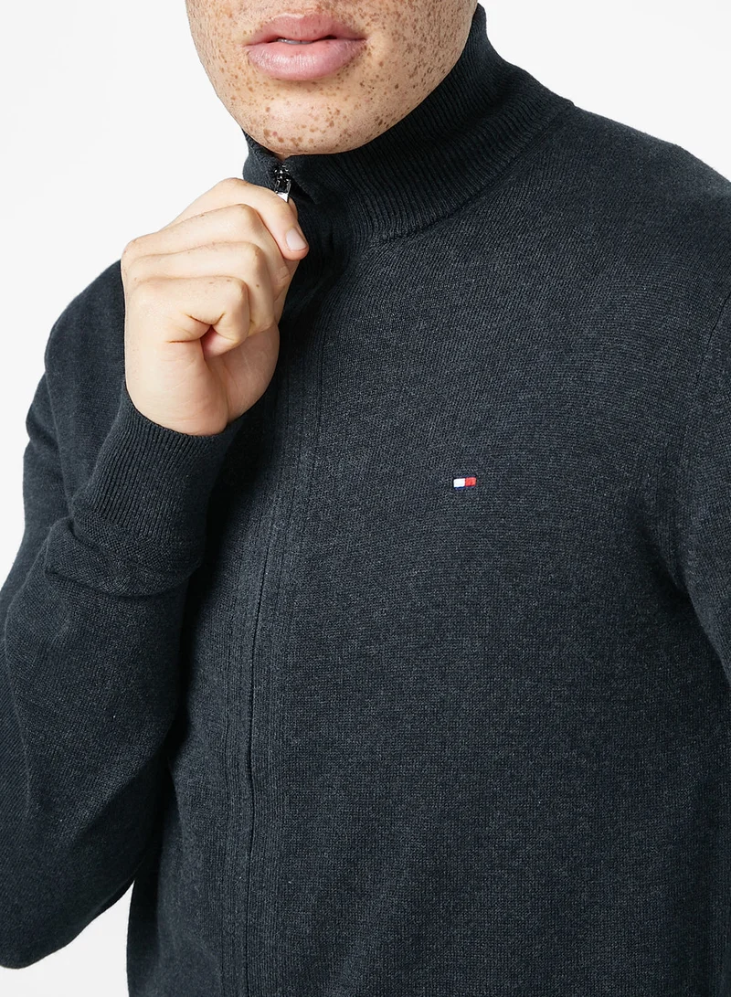 تومي هيلفيغر PIMA ORG CTN CASHMERE ZIP THRU