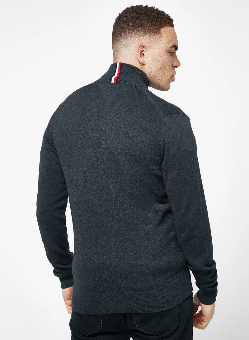 تومي هيلفيغر PIMA ORG CTN CASHMERE ZIP THRU