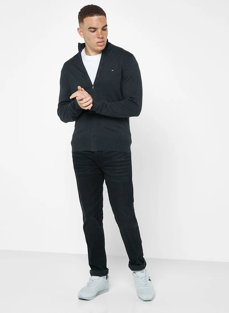 تومي هيلفيغر PIMA ORG CTN CASHMERE ZIP THRU