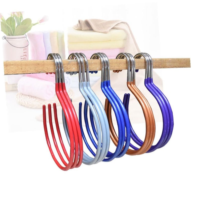 Assorted Color 4 Pcs Multifunctional Scarf Tie Hanger Rack For Shoes Belts Wardrobe Storage - Image 5