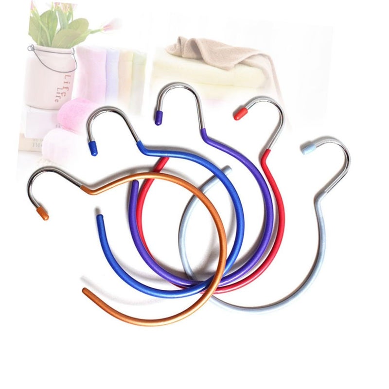 Assorted Color 4 Pcs Multifunctional Scarf Tie Hanger Rack For Shoes Belts Wardrobe Storage - Image 3