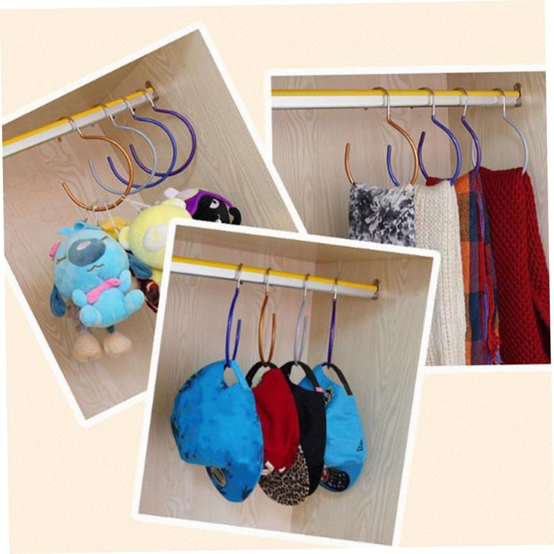 Assorted Color 4 Pcs Multifunctional Scarf Tie Hanger Rack For Shoes Belts Wardrobe Storage - Image 4
