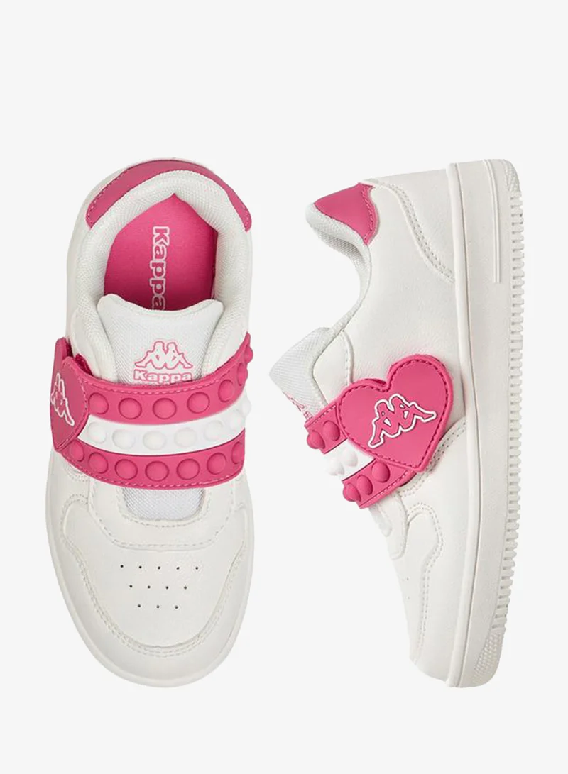 Kappa Girls Logo Print Hook & Loop Ankle Sneakers