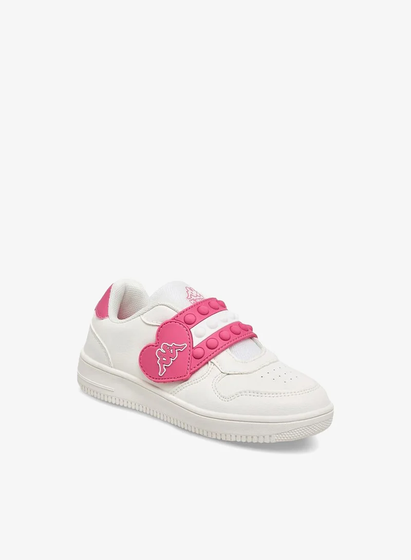 Kappa Girls Logo Print Hook & Loop Ankle Sneakers