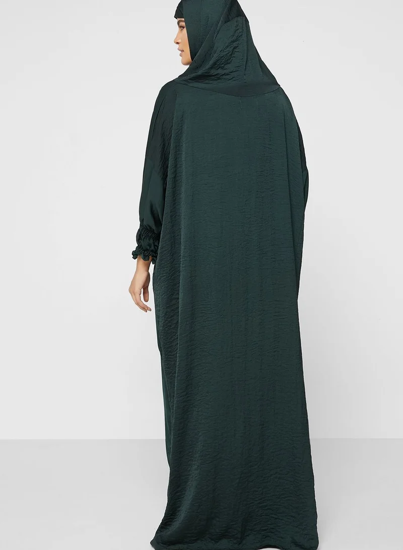 hayas closet Embroidered Detail Cuff Prayer Dress