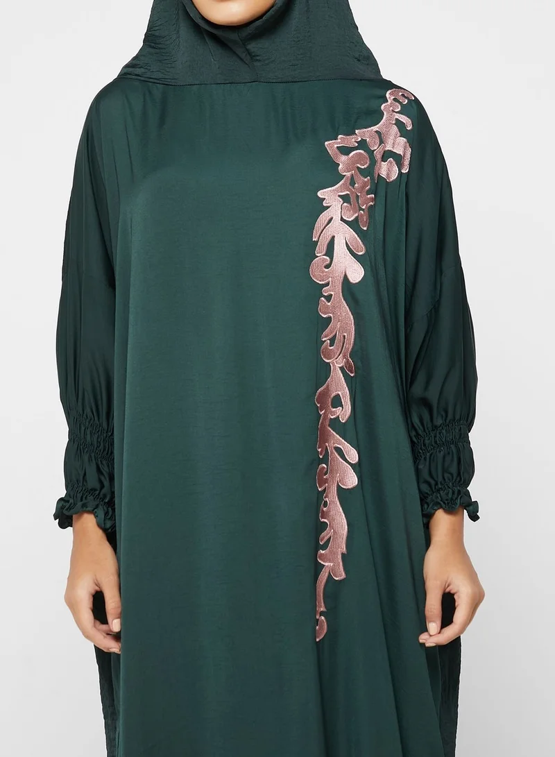 hayas closet Embroidered Detail Cuff Prayer Dress