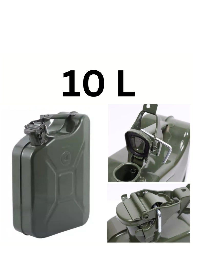 بوناي علبة وقود معدنية سعة 10 لتر/15 لتر/20 لتر مع فوهة مرنة، حاوية تخزين بنزين مانعة للتسرب للاستخدام الخارجي والطوارئ - Image 2