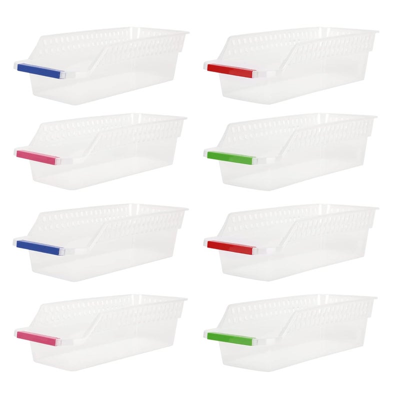 Cutting Edge Essentials Plastic Egg Baskets and Fridge Storage Organizer Racks SpaceSaving Solution for Fruits and Vegetables in Your Kitchen and Refrigerator Drawer Pack of 8 White - Image 1