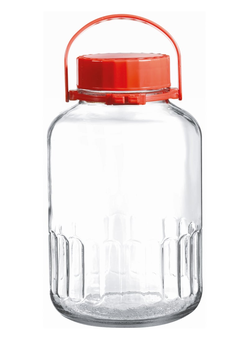 Pasabahce Harvest Glass Jar, 8 Lt, Red Lid, 325 Mm Height - Image 1