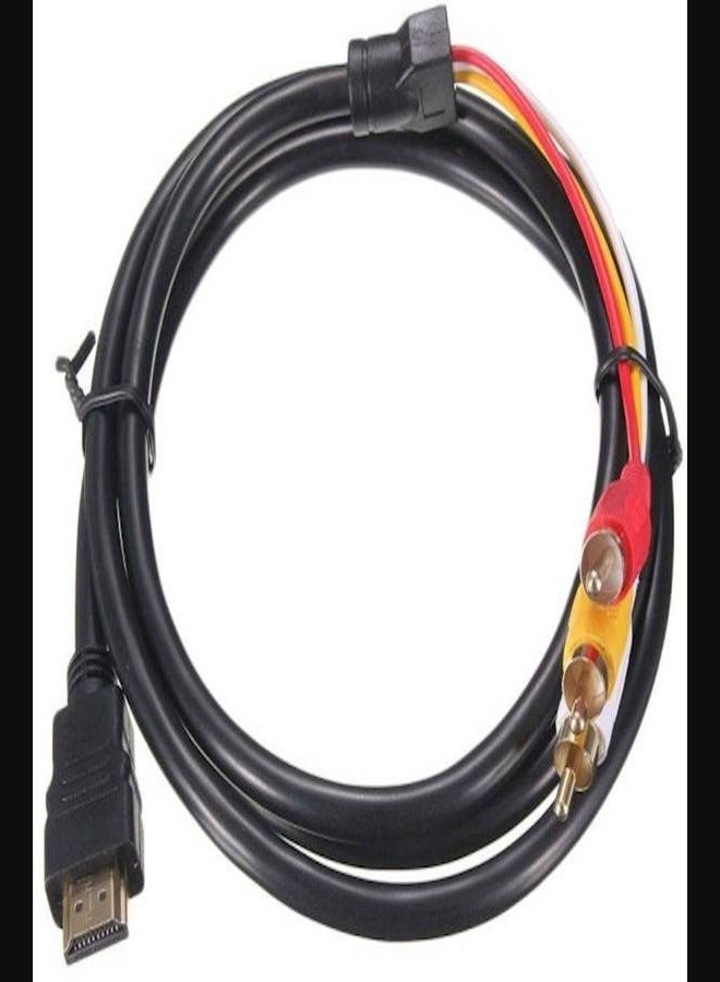 كابل تحويل فيديو صوت من HDMI ذكر إلى 3 RCA - Image 2