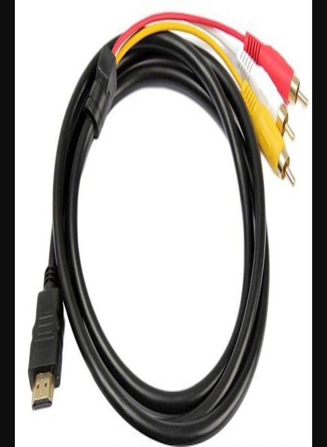 كابل تحويل فيديو صوت من HDMI ذكر إلى 3 RCA - Image 4
