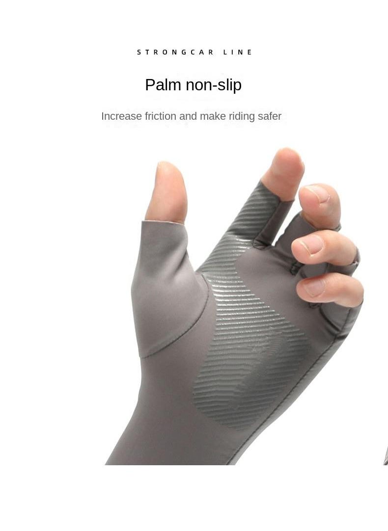 Five Finger Sunscreen Outdoor Riding Driving Anti Slip Cool Feeling Half Finger Ice Silk Sunscreen Gloves - pzsku/Z5F4BE20963FA39314231Z/45/_/1705549402/14571881-ed3f-4dd2-bc67-302b23d9afbb