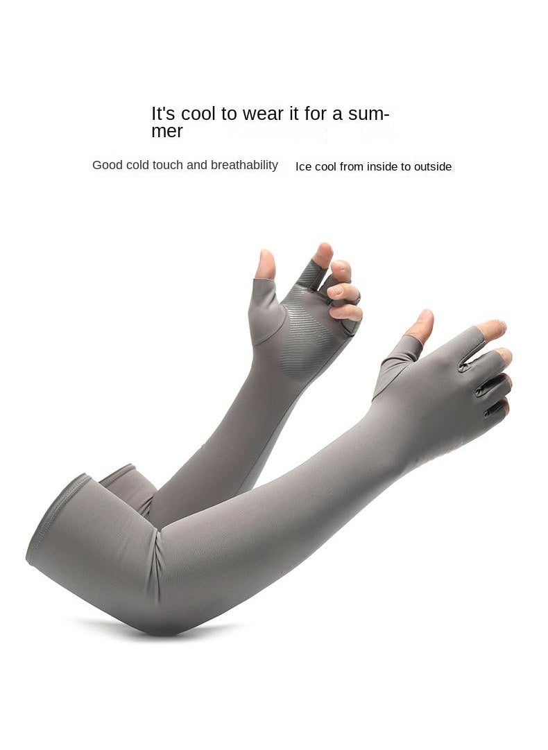 Five Finger Sunscreen Outdoor Riding Driving Anti Slip Cool Feeling Half Finger Ice Silk Sunscreen Gloves - pzsku/Z5F4BE20963FA39314231Z/45/_/1705549403/4aaab4f6-1dcd-46d8-ba1e-5e58a8e9adf8