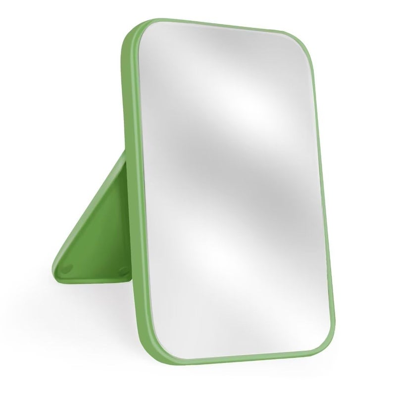 Yatnks 8Inch Table Desk Vanity Makeup Mirror Simple Portable Travel Mirror with Stand Standing and Wall Hanging Dualuse Green