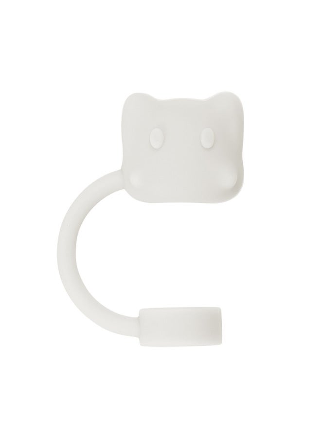 Original Silicone Straw Cap 10mm  Cup Accessories Mimu Dumpling Straw Cover Food Grade Dustproof Straw Plug-Color:Milky White - Image 1