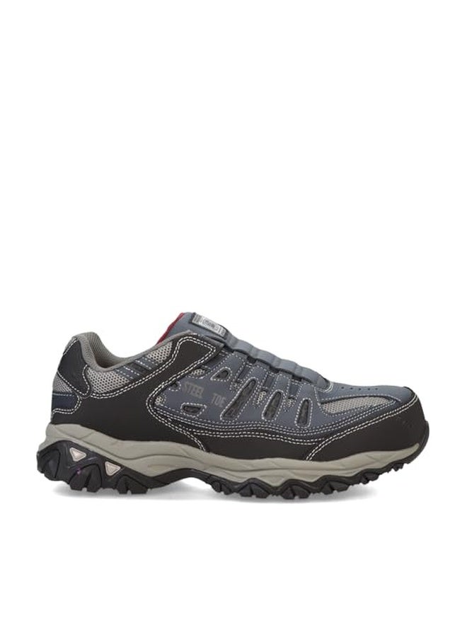 Skechers Men's Cankton Ebbitt Construction Shoe Navy/Grey - Image 1