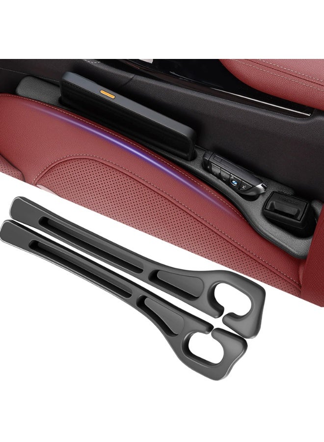 2 Pack Car Seat Gap Filler Organizer Universal Suitable For Car, Suv, Truck Accessories Seat Gap Plug Blocker With Storage Slot （Black） - Image 1