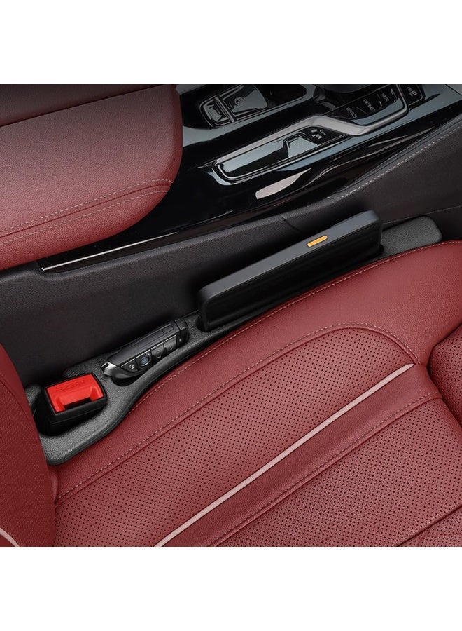 2 Pack Car Seat Gap Filler Organizer Universal Suitable For Car, Suv, Truck Accessories Seat Gap Plug Blocker With Storage Slot （Black） - Image 2