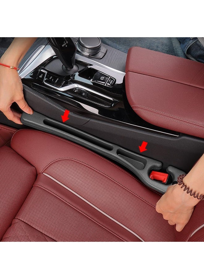 2 Pack Car Seat Gap Filler Organizer Universal Suitable For Car, Suv, Truck Accessories Seat Gap Plug Blocker With Storage Slot （Black） - Image 4