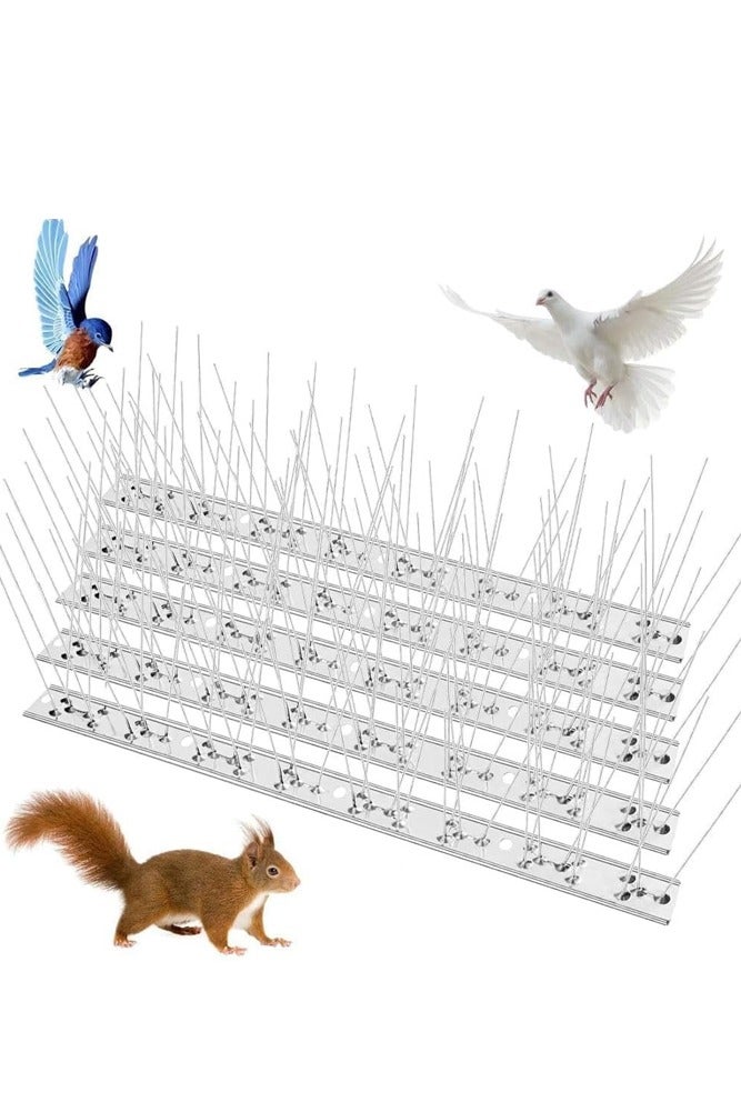 BELLSBERRY 5PCS Bird Spikes for Roofs – Stainless Steel Deterrent to Keep Birds Away - Image 1