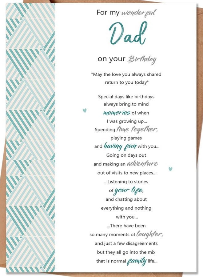 HEJOYN Dad Birthday Card，Birthday Gifts for Dad Father - Image 1