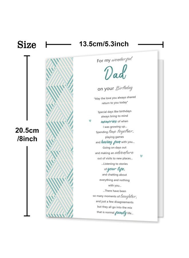 HEJOYN Dad Birthday Card，Birthday Gifts for Dad Father - Image 3