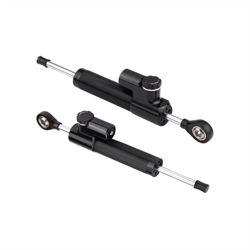 Adjustable Motorcycle Steering Damper Handlebar Shock Absorber Accessory Black - Image 4