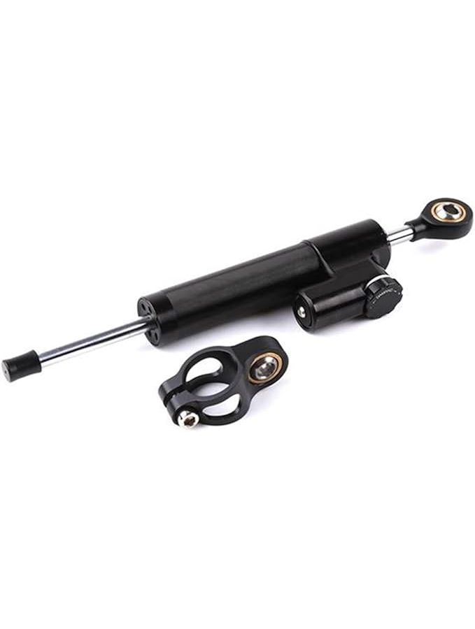 Adjustable Motorcycle Steering Damper Handlebar Shock Absorber Accessory Black - Image 1