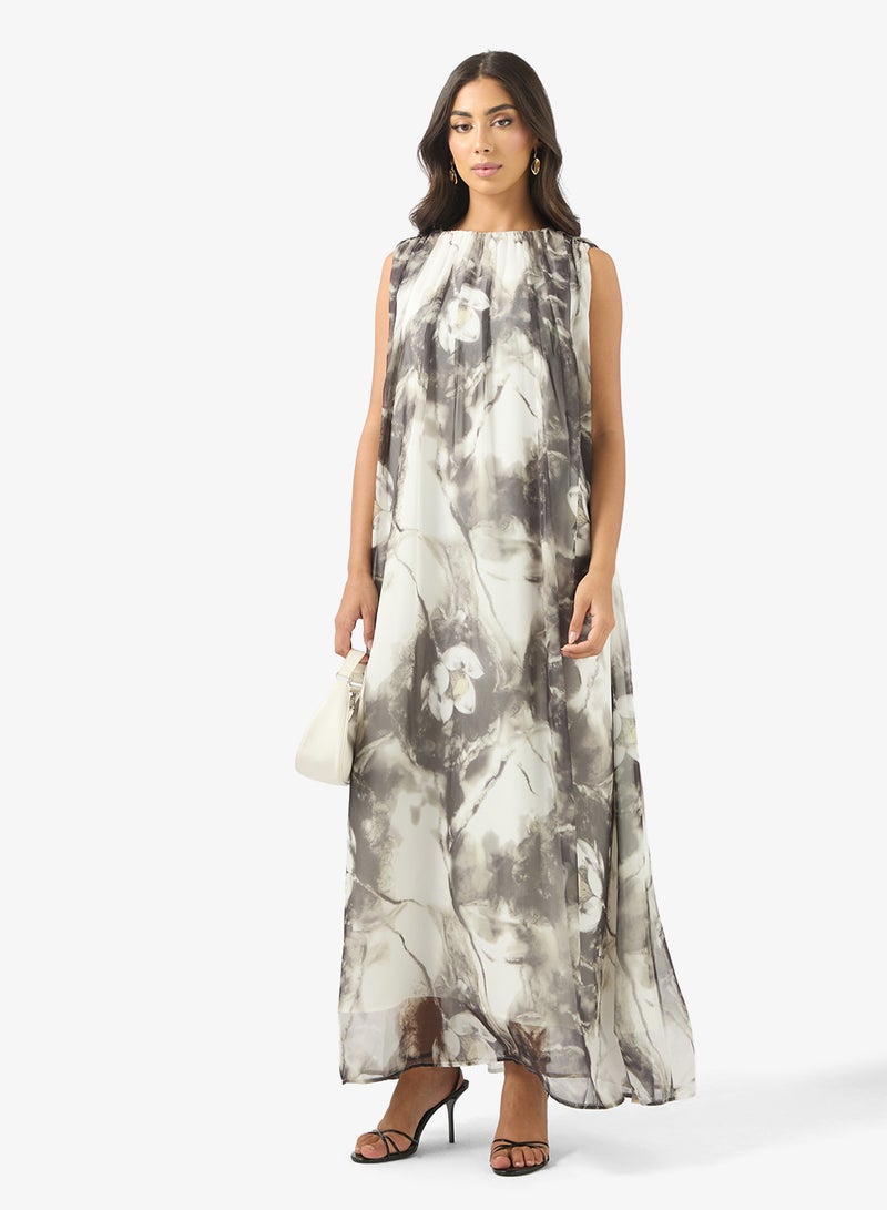 BCBG PRINTED SLEEVELESS MAXI DRESS - Image 4