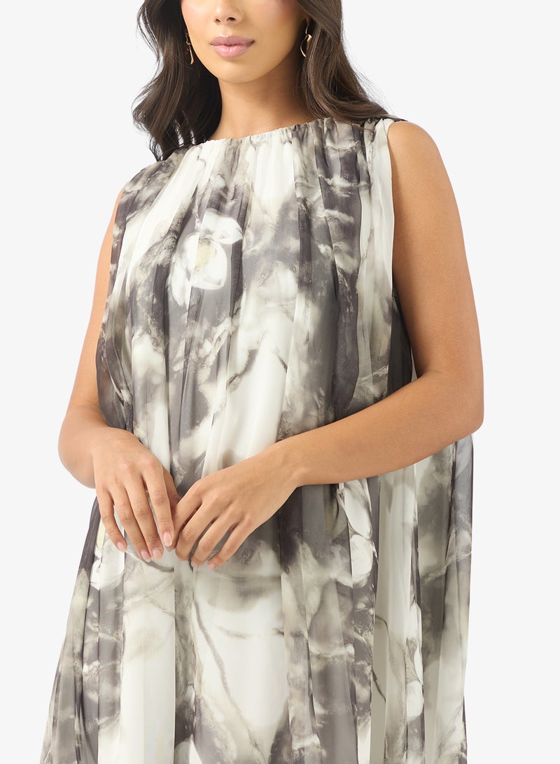 BCBG PRINTED SLEEVELESS MAXI DRESS - Image 3