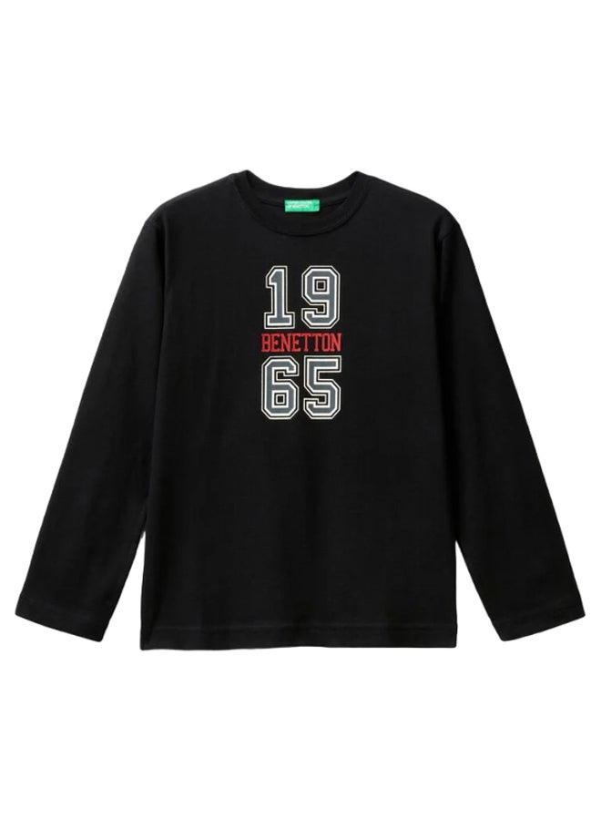 بينيتون تيشيرت أولاد مطبوع برقبة دائرية - Image 1
