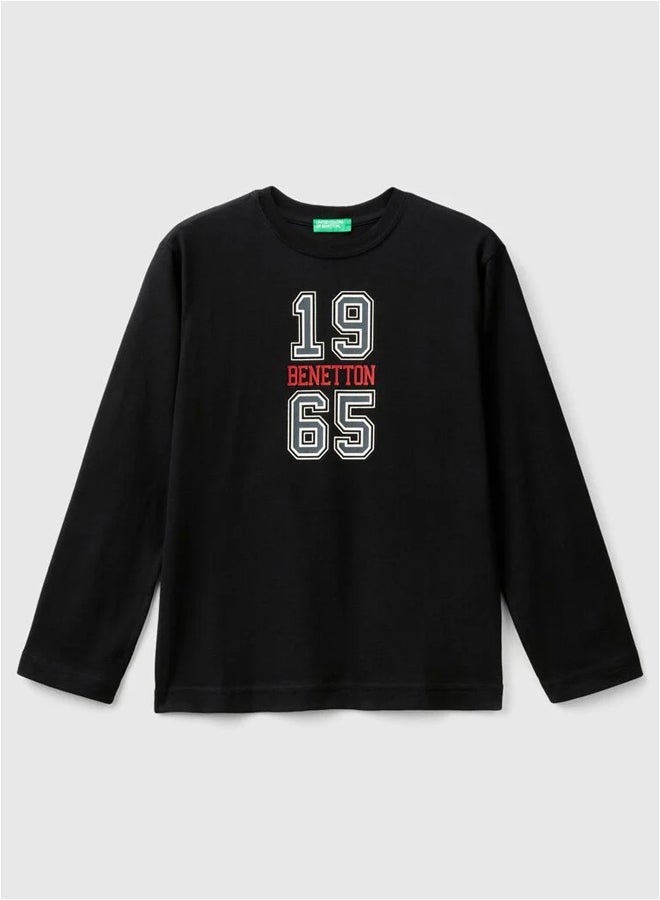 بينيتون تيشيرت أولاد مطبوع برقبة دائرية - Image 2
