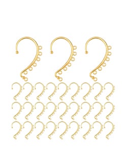 DIY Ear Cuffs Earrings for Women, Non Piercing Ear Wraps Earrings, Clip on Ear Cuff Earrings, 7 Holes for Jewelry, DIY Jewelry Making Accessories for Earrings, Gold, 30 Pcs