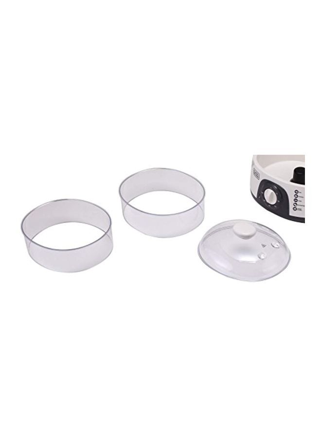 BLACK+DECKER Food Steamer 10 L 775 W HS6000-B5 Clear/White - Image 5
