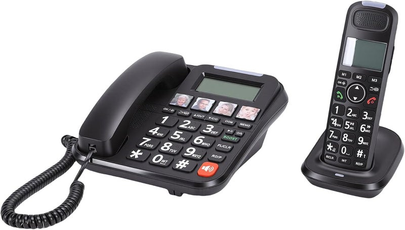 [Match Saudi living habits] Corded & Cordless Home Phone System with Full Duplex Speakerphone, Backlit LCD, Large Buttons for Easy Use, Volume Control Ideal for Home Office & Elderly Users All-round unified build Multi-use detailed build Widely used design High durability Anti topple design All-in-one local deliver plan All user group compatible Durable for repeated use Discount for all Land transit & shipment compatible Repeated use resistant selected material Fast intercity distribution Well reviewed by Saudi buyers Fast warehouse picking Gulf climate tested upgraded quality User tested optimized build Quick use-switch compatible build Worldwide popular practical build Low maintenance Indoor & outdoor suitable Liquid tight joint Premium for daily use Exclusive bargain Market need oriented construction - Image 2