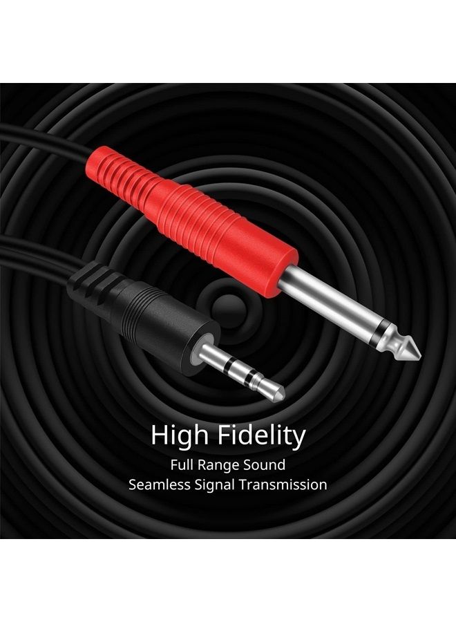 TNP Products TNP 1/8 to 1/4 Cable Male-to-Male 6FT Audio Adapter 1/4 Inch to 1/8 Inch Y-Connector - Quarter Inch to 3.5mm, Premium Quality, Secure Connection, Single to Dual Outputs - Image 4