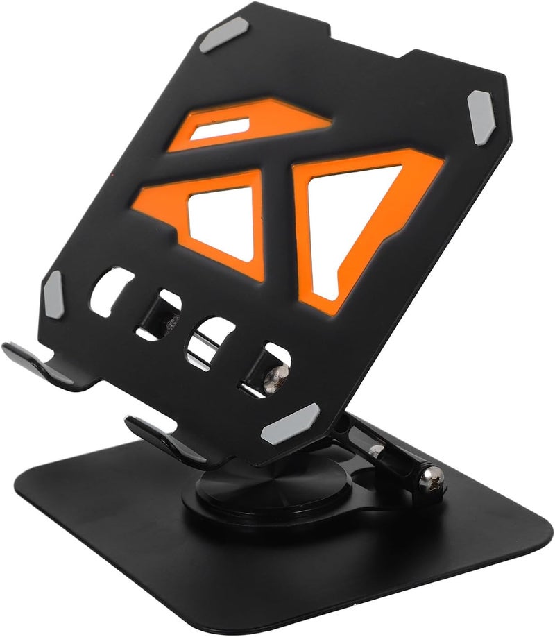 Portable Foldable Adjustable Tablet and Phone Stand Holder for Desktop Use, Black, Lightweight Mobile Stand for Streaming, Watching, and Office - Image 1