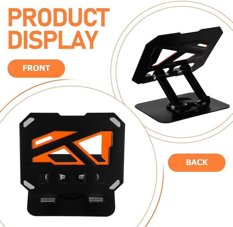 Portable Foldable Adjustable Tablet and Phone Stand Holder for Desktop Use, Black, Lightweight Mobile Stand for Streaming, Watching, and Office - Image 3