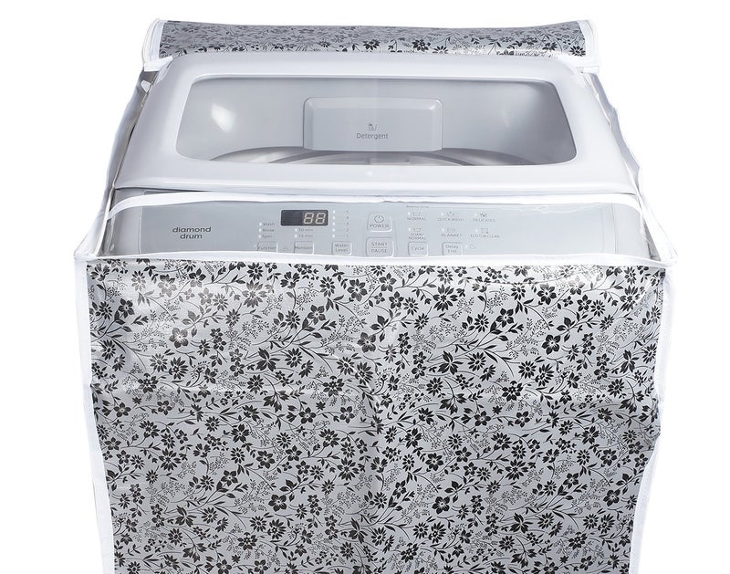 Classic® Top Load Washing Machine Cover Suitable for LG 7 Kg, 7.2 Kg, 7.5 Kg, 8 Kg (56cmsX56cmsX88cms, Black & Grey) - Image 2