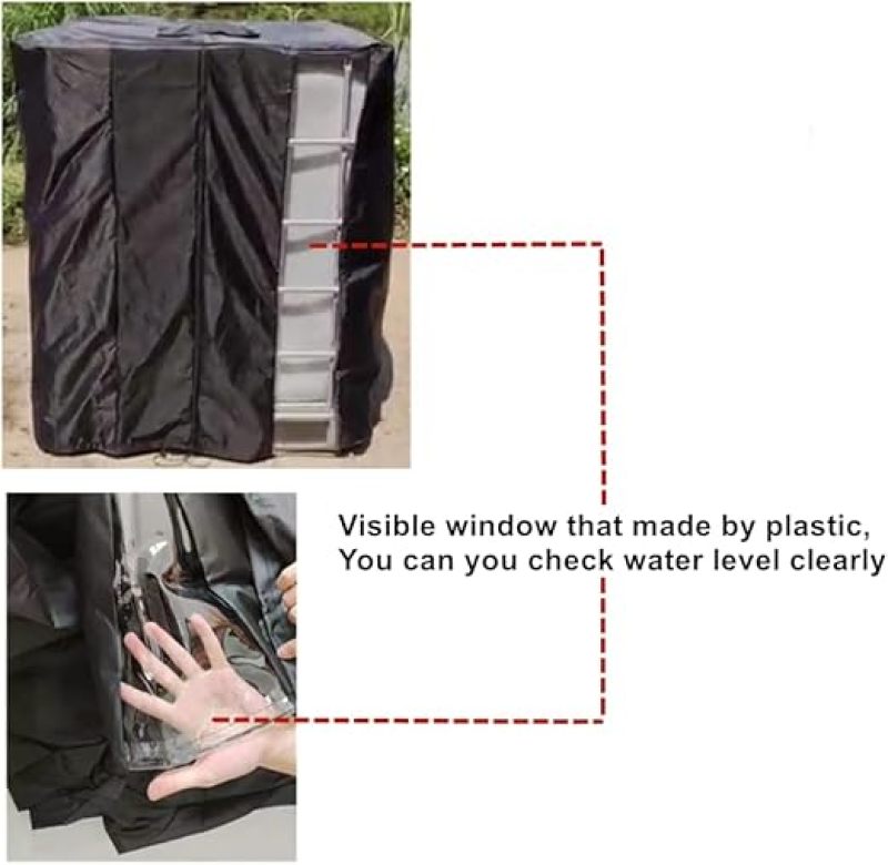 275 Gallon Rain Barrel Cover 120*100*116Cm Ultimate Uv Protection Ibc Tote Cover - Heavy-Duty Waterproof Defense Ibc Container Cover for Outdoor Garden Farm Industrial Rainwater Collection Systems - Image 3