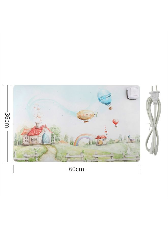 BURAQ 220V Electric Hot Plate Writing Desk Warm Table Mat Blanket Office Mouse Heating Warm Computer Hand Warmer Desktop Heating Plate, Color:Beautiful Homes, CN Plug - Image 2