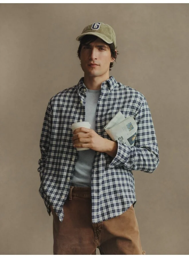 غانت Gant Regular Fit Checked Flannel Shirt