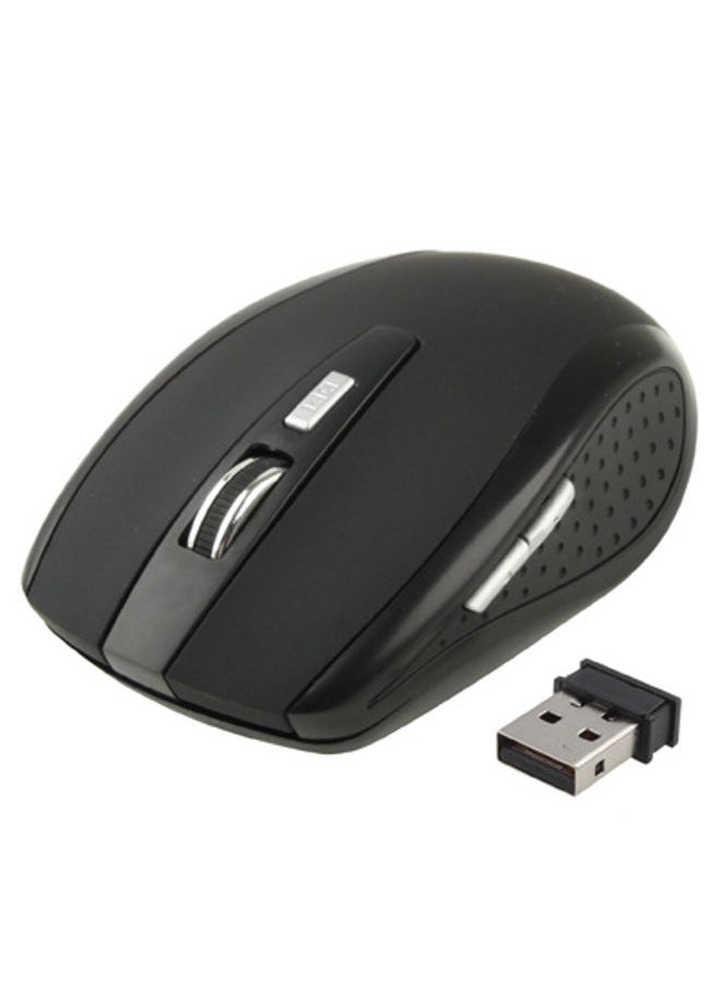 BURAQ 2.4 GHz 800~1600 DPI Wireless 6D Optical Mouse with USB Mini Receiver, Plug and Play, Working Distance up to 10 Meters(Black)  - Image 2