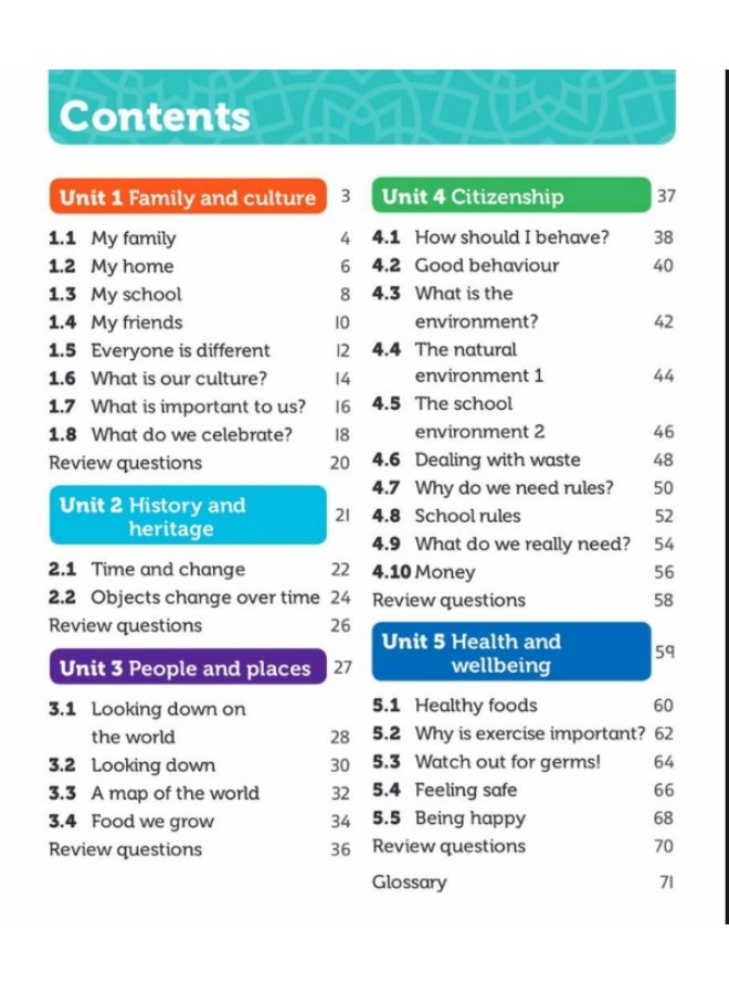 كتاب  سلسلة أكسفورد الدولية للمرحلة الابتدائية - الرياضيات، العلوم، الجغرافيا، الحوسبة، التاريخ، الدراسات الاجتماعية - المستوى الأول من الدراسات الاجتماعية الابتدائية - كتاب الطالب - Image 2