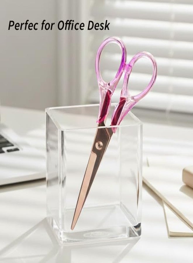 Creechwa Multi-Purpose 6.3" Scissors with Purple Arcylic Handle, Small Purple Craft Shears for Home, Stationary Paper Cutting Tool for Home, Office, School, Cute Desk Supplies, - Image 2
