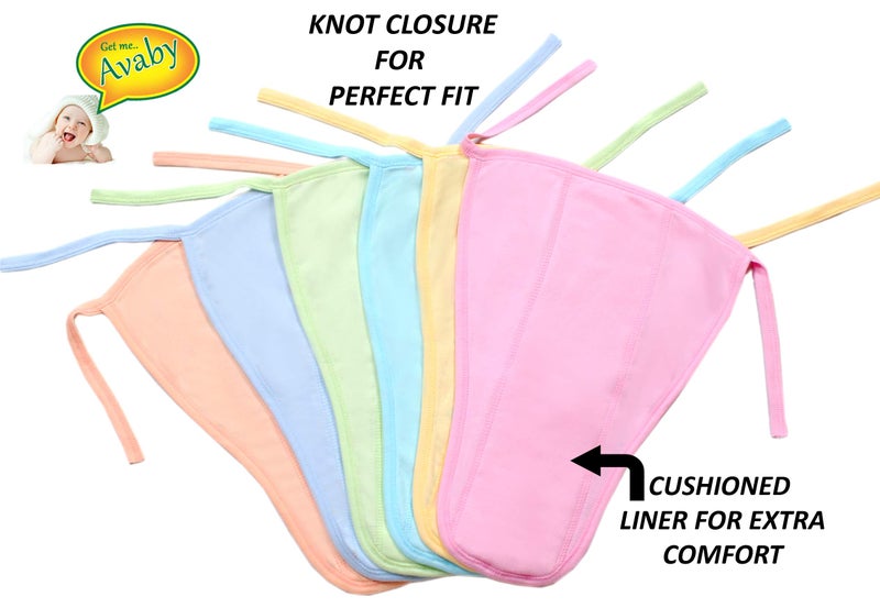 AVABY Cloth Nappies For Newborn,Reusable Diapers,Cotton Langots,U Shaped Double Layer Padded Extra Soft Soft Nappy (Pack Of 12) (0-6) Months - Unisex - Image 4