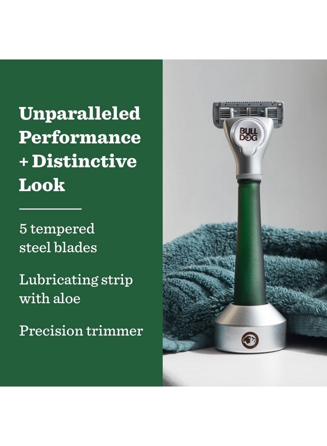 BULLDOG Mens Skincare And Grooming Original Recycled Glass Handle Razor With Razor Stand - Image 5