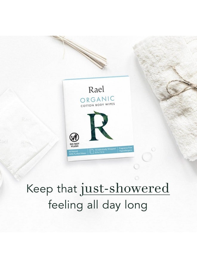 Rael Body Wipes, Organic Cotton Wipes for Women - Unscented Body Wipes, Individually Wrapped, All Skin Types, Vegan, Cruelty Free (10 Count, Pack of 4) - Image 5