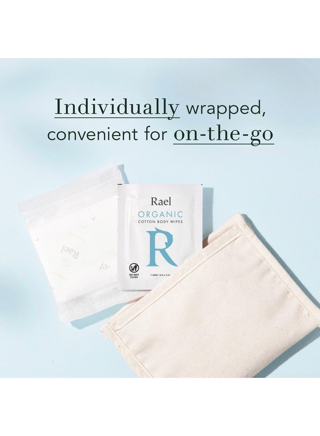 Rael Body Wipes, Organic Cotton Wipes for Women - Unscented Body Wipes, Individually Wrapped, All Skin Types, Vegan, Cruelty Free (10 Count, Pack of 4) - Image 4